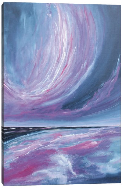 Overflow Canvas Art Print - Purple Abstract Art