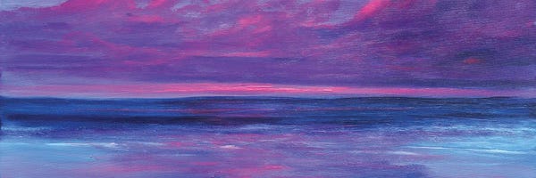 Large Coastal Art - Canvas Prints: Purple Clouds by Sophia Kuehn