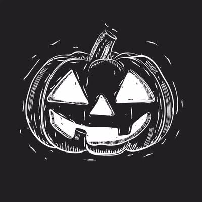 Spooky Cut Jack-O'-Lantern by 5by5collective canvas print