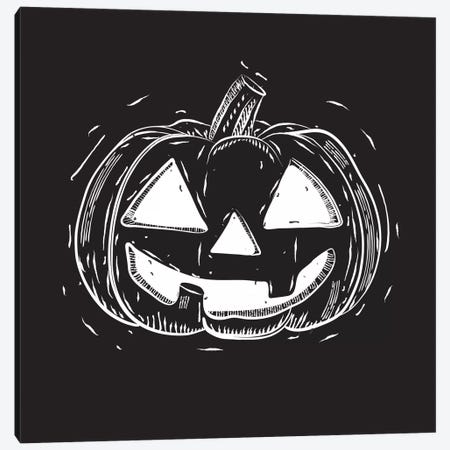 Spooky Cut Jack-O'-Lantern Canvas Print #SPK3} by 5by5collective Art Print