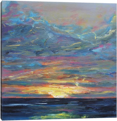Sun II Canvas Art Print - Beach Sunrise & Sunset Art