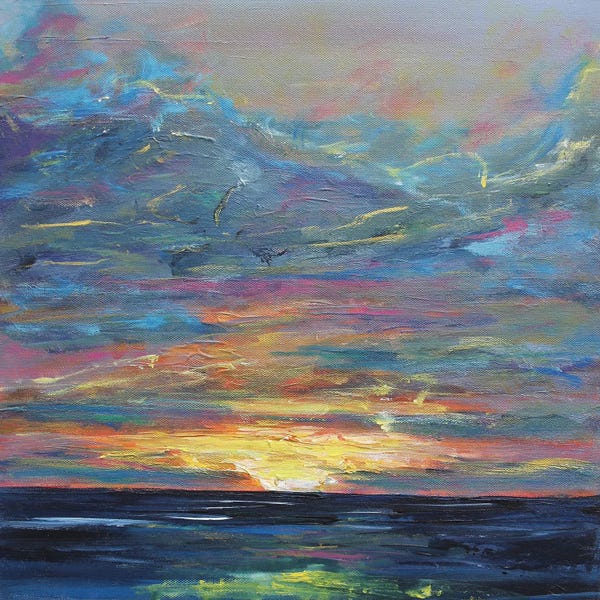 Large Coastal Art - Canvas Prints: Sun II by Sophia Kuehn
