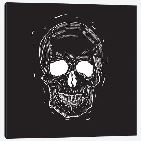 Spooky Cut Skull Canvas Print #SPK4} by 5by5collective Canvas Artwork