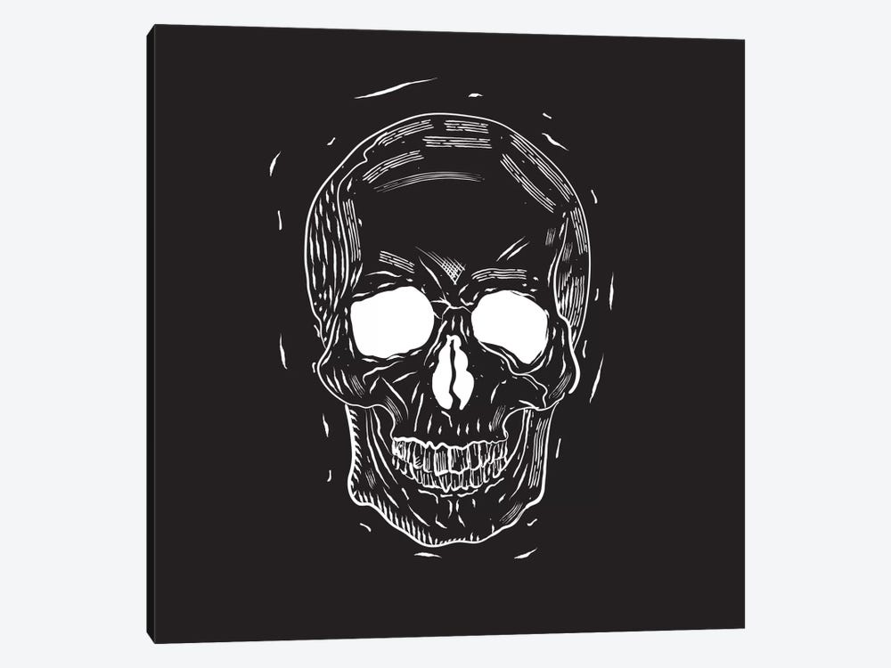 Spooky Cut Skull by 5by5collective 1-piece Canvas Print