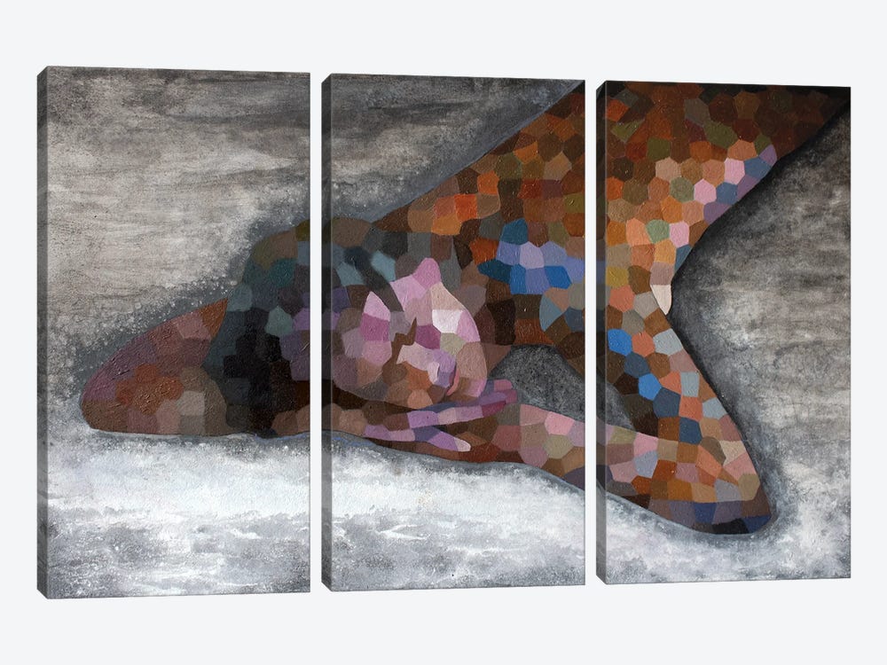 Surrendering To What Is II by Stefano Pallara 3-piece Canvas Wall Art