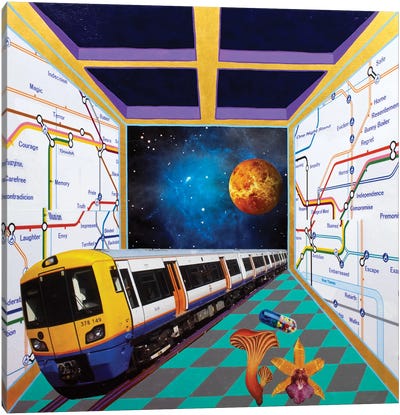 Station To Station Canvas Art Print - Sci-Fi Planet Art