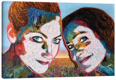 Mandy And Jo Canvas Art Print - Stefano Pallara