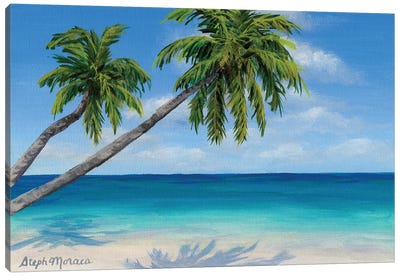 Mentally I'm Somewhere In The Caribbean Canvas Art Print - Steph Moraca