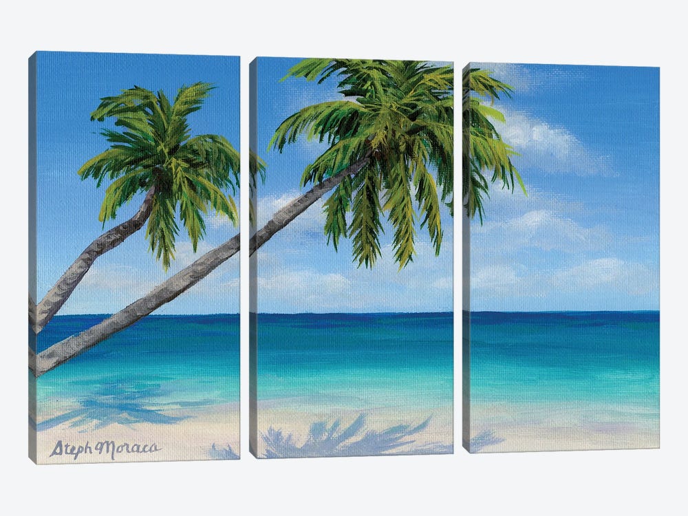 Mentally I'm Somewhere In The Caribbean by Steph Moraca 3-piece Canvas Art