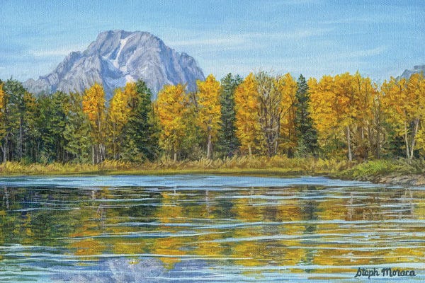 Steph Moraca: Mt Moran Autumn Reflections by Steph Moraca