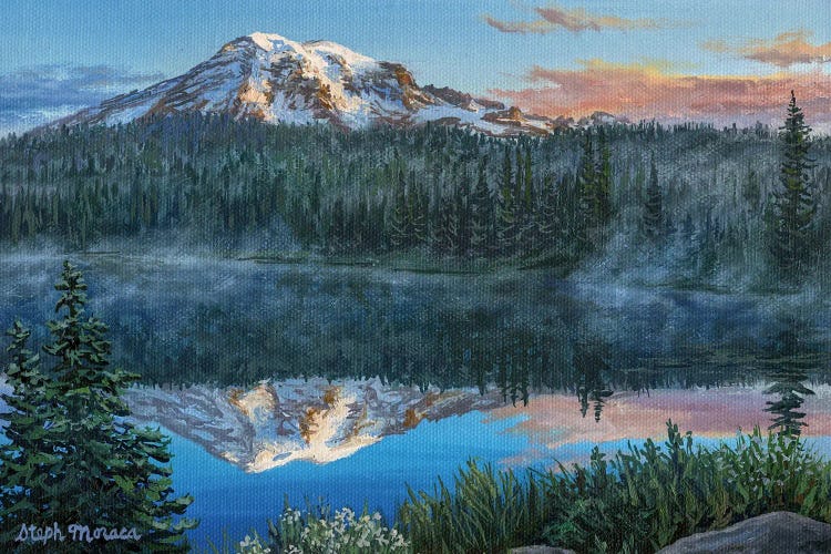 Mt Rainier Reflections by Steph Moraca wall art