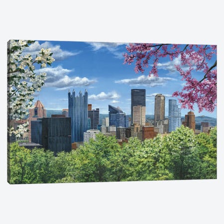 Pittsburgh In Bloom Canvas Print #SPM23} by Steph Moraca Canvas Print
