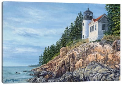 Bass Harbor Head Light Canvas Art Print - Acadia National Park Art