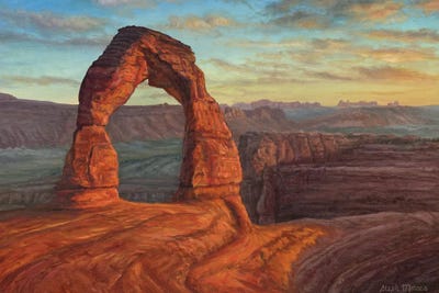 Canvas Print: Sunset At Delicate Arch by Steph Moraca - thumbnail