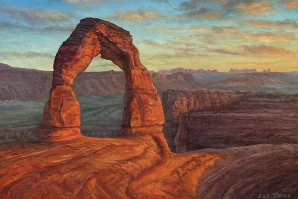 Steph Moraca: Sunset At Delicate Arch by Steph Moraca