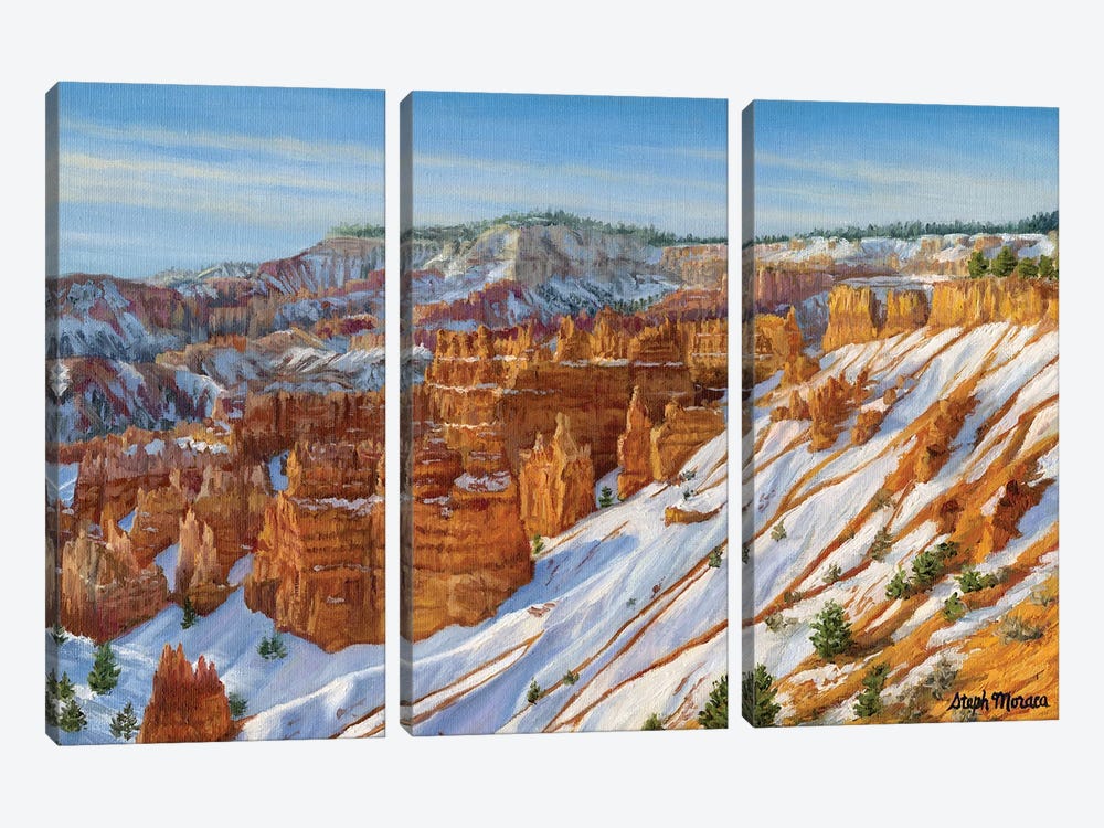 Complements Of Sunset Point by Steph Moraca 3-piece Canvas Wall Art