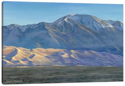 Great Sand Dunes Sunrise Canvas Art Print - Purple Art