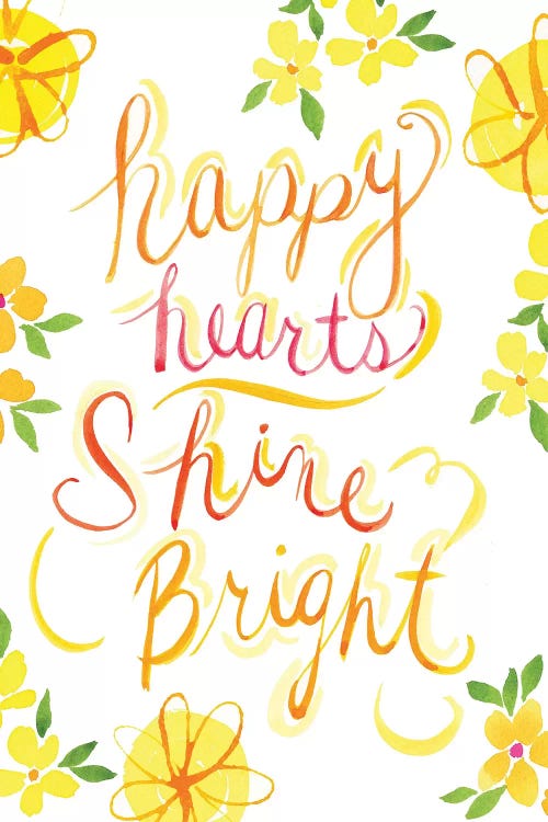 Happy Hearts Shine Bright by Stephanie Ryan wall art