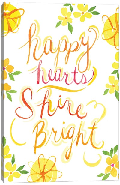 Happy Hearts Shine Bright Canvas Art Print - Stephanie Ryan