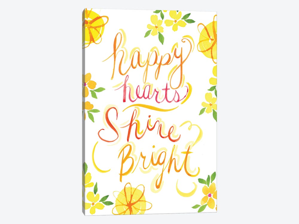 Happy Hearts Shine Bright by Stephanie Ryan 1-piece Canvas Art