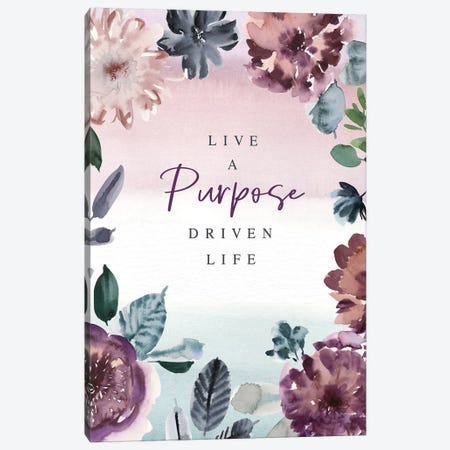 Live a Purpose Canvas Print #SPN133} by Stephanie Ryan Art Print