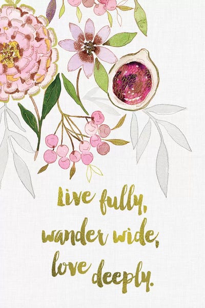 Live Fully, Wonder Wide by Stephanie Ryan canvas print