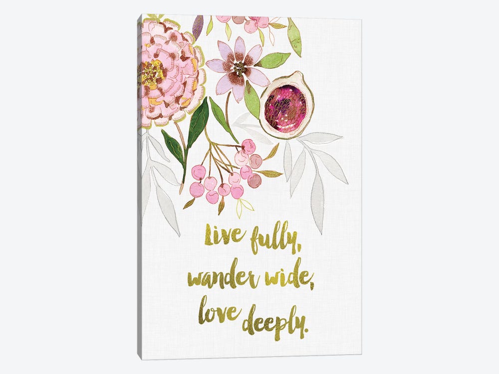 Live Fully, Wonder Wide by Stephanie Ryan 1-piece Canvas Print