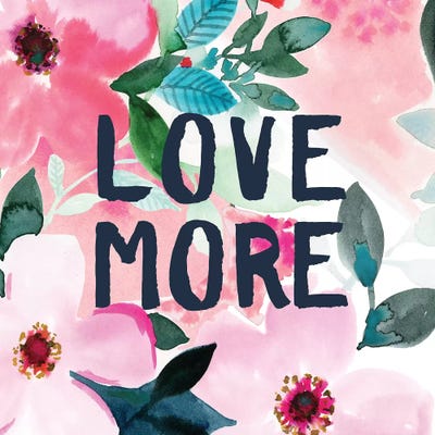 Love More Purple Pink by Stephanie Ryan canvas print