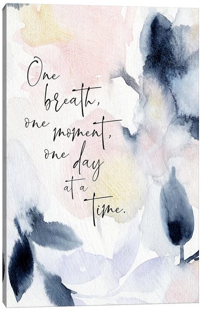 One Breath Canvas Art Print - Inspirational & Motivational Art