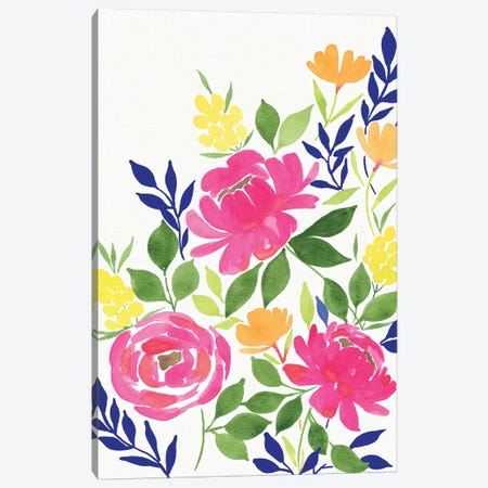 Pink Floral Bouquet Canvas Print #SPN163} by Stephanie Ryan Canvas Art