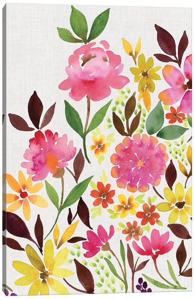 Pink Floral Bouquet II Canvas Art Print - Stephanie Ryan