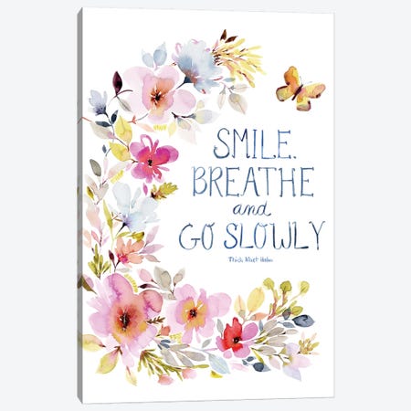 Smile Breathe Canvas Print #SPN192} by Stephanie Ryan Canvas Art Print