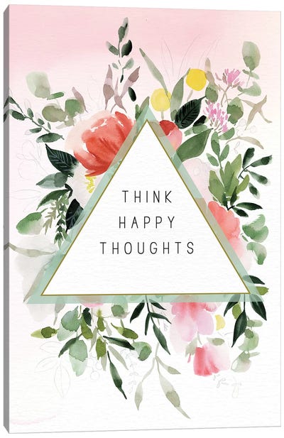 Think Happy Thoughts Canvas Art Print - Stephanie Ryan