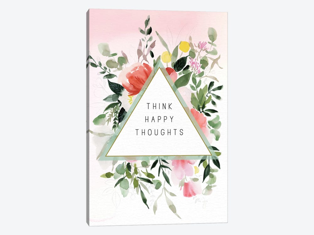 Think Happy Thoughts by Stephanie Ryan 1-piece Canvas Wall Art