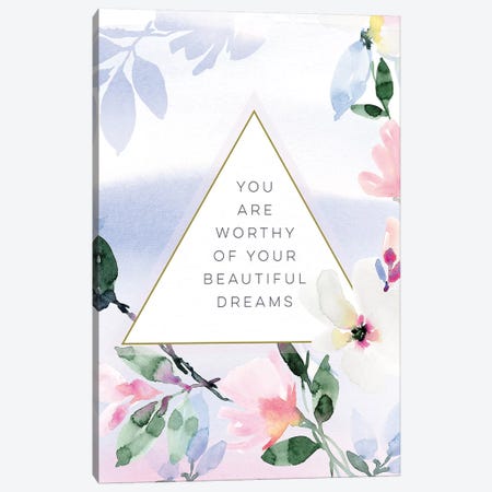 You Are Worthy of Your Beautiful Dreams Canvas Print #SPN223} by Stephanie Ryan Canvas Print
