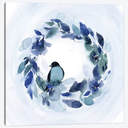 Bird Wreath Canvas Print #SPN31} by Stephanie Ryan Art Print