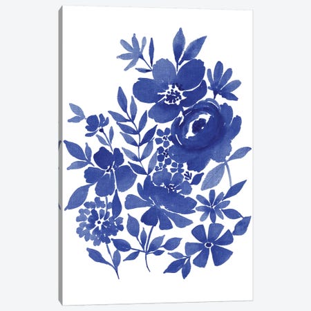 Blue Indigo Bouquet II Canvas Print #SPN35} by Stephanie Ryan Canvas Wall Art