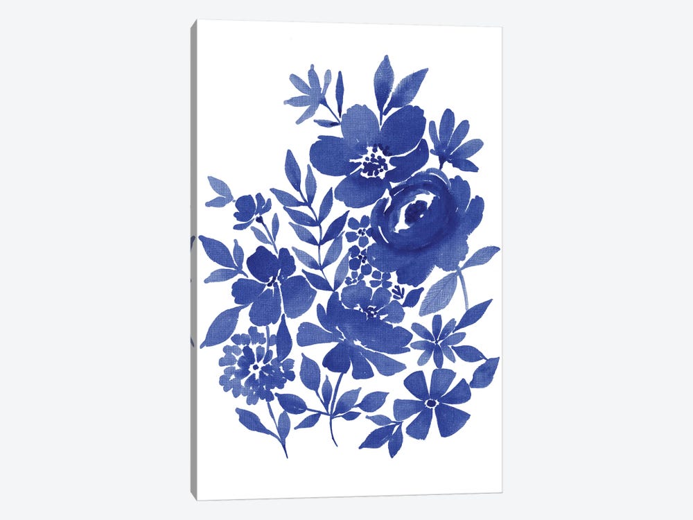 Blue Indigo Bouquet II by Stephanie Ryan 1-piece Canvas Print