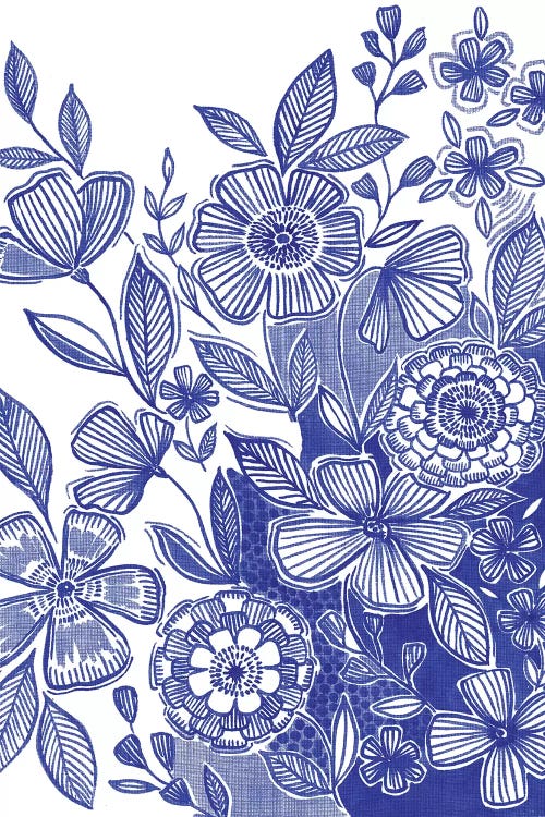 Blue Indigo Bouquet III by Stephanie Ryan wall art
