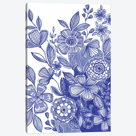 Blue Indigo Bouquet III Canvas Print #SPN36} by Stephanie Ryan Canvas Artwork