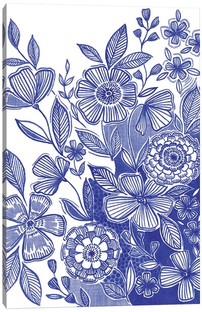 Blue Indigo Bouquet III Canvas Art Print - Stephanie Ryan