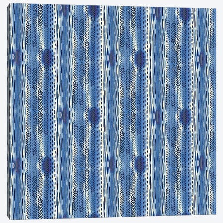 Blue Indigo Stripes Canvas Print #SPN37} by Stephanie Ryan Canvas Art