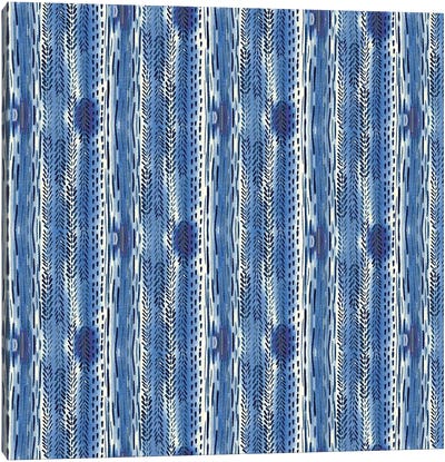 Blue Indigo Stripes Canvas Art Print - Stephanie Ryan