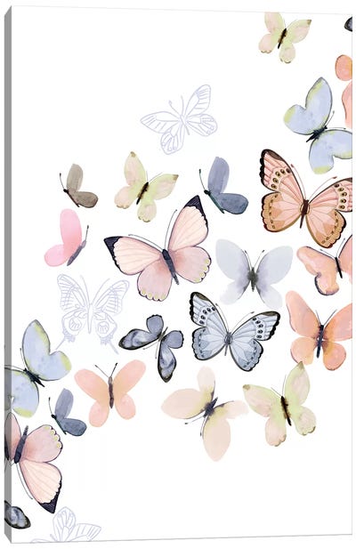 Butterfly Path Canvas Art Print - Stephanie Ryan