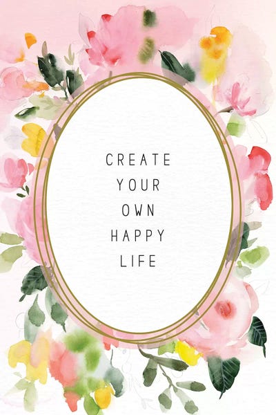 Create Your Own Happy Life by Stephanie Ryan canvas print