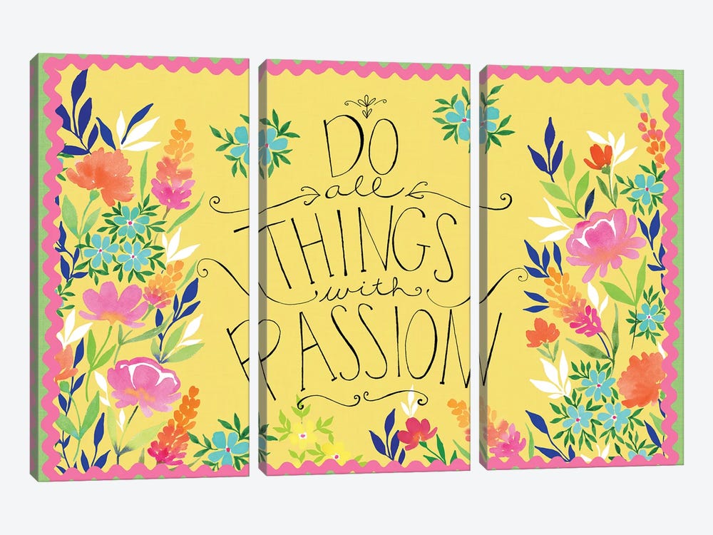 Do All Things with Passion by Stephanie Ryan 3-piece Canvas Wall Art