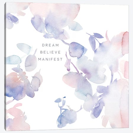 Dream Believe Manifest Canvas Print #SPN67} by Stephanie Ryan Canvas Print