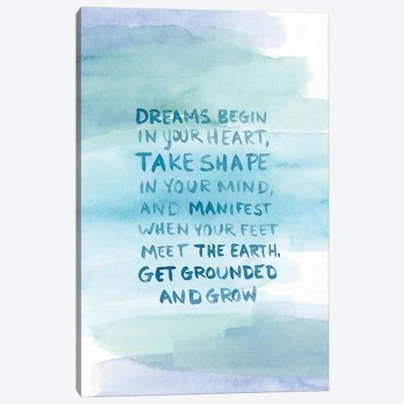 Dreams Begin Canvas Print #SPN72} by Stephanie Ryan Canvas Art Print