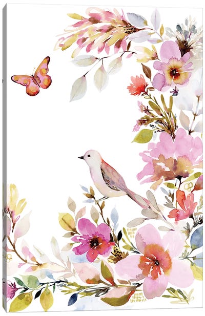 Flora Bird Canvas Art Print - Stephanie Ryan