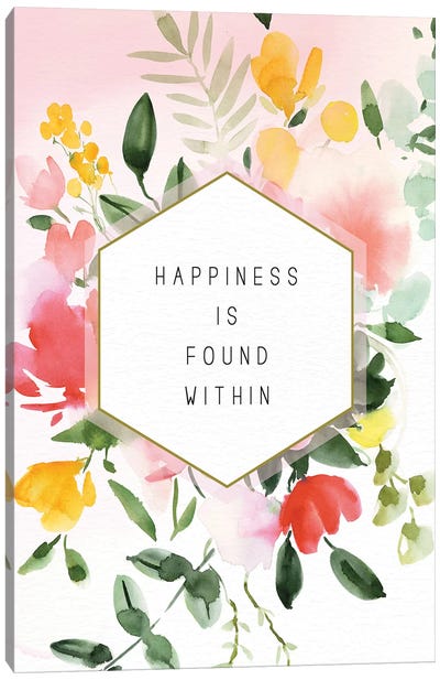 Happiness Found Within Canvas Art Print - Stephanie Ryan